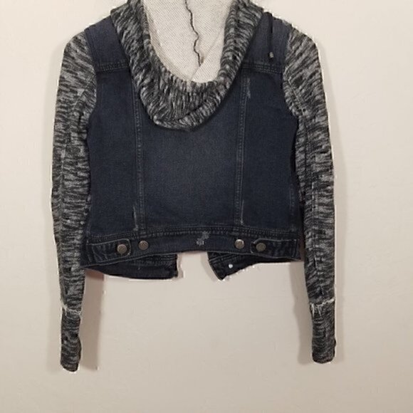 Free People Removable Hoodie Jean Jacket - Picture 4 of 5